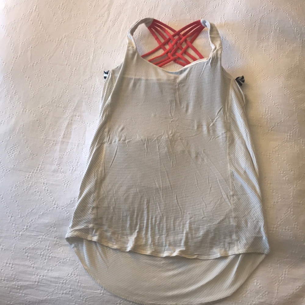 Lululemon cotton workout top with attached bra